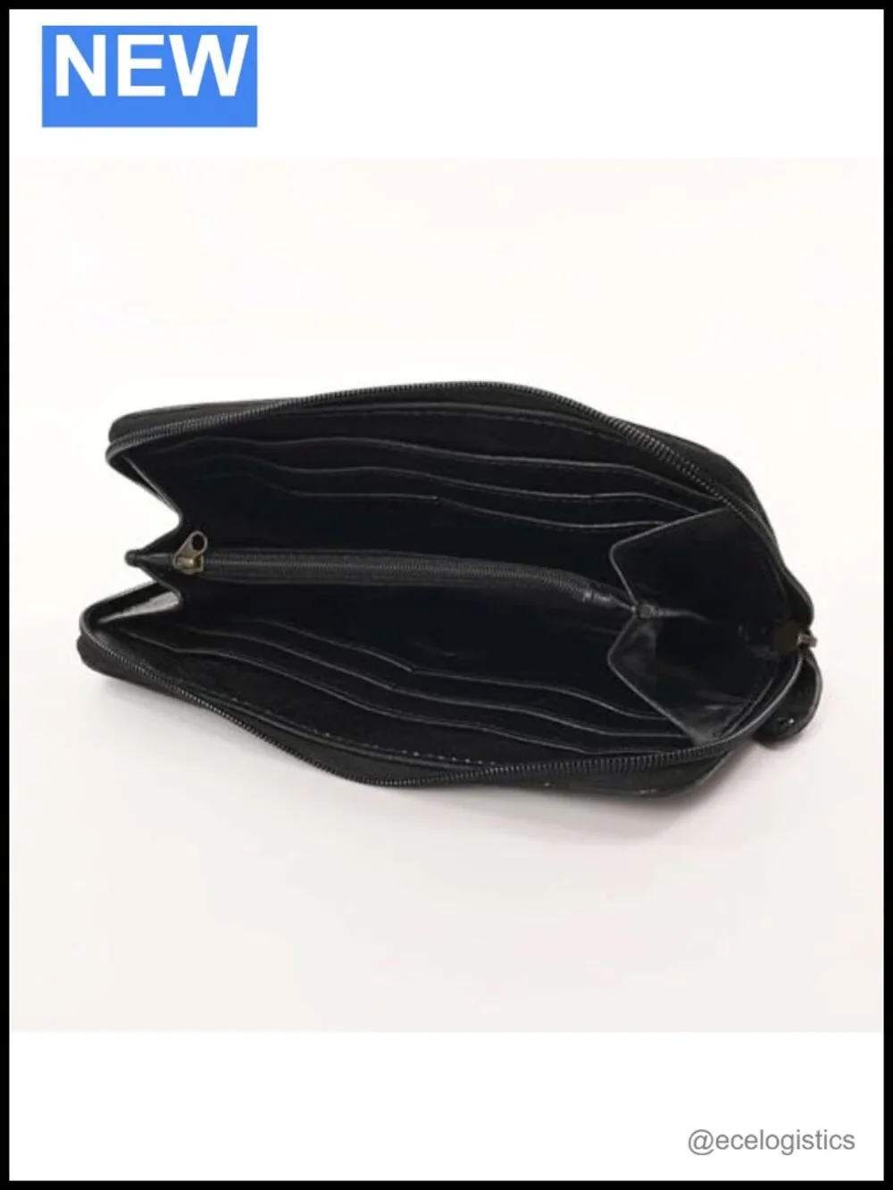Tooled Leather Zip-Around Wristlet Wallet for Women - Handcrafted with